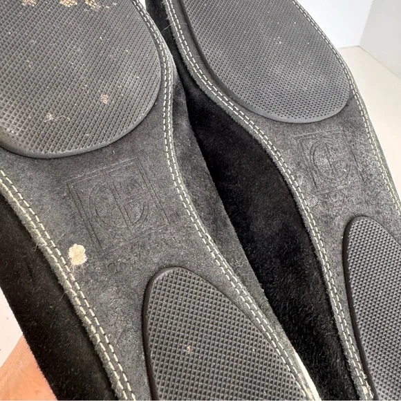 Vintage Leather Suede Black White Cole Haan Mules Flats 7 - Picture 11 of 14